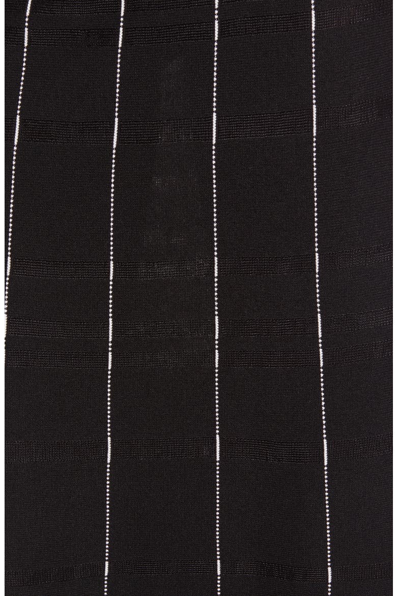 Stripe Stitch A-Line Skirt, Alternate, color, BLACK/WHITE