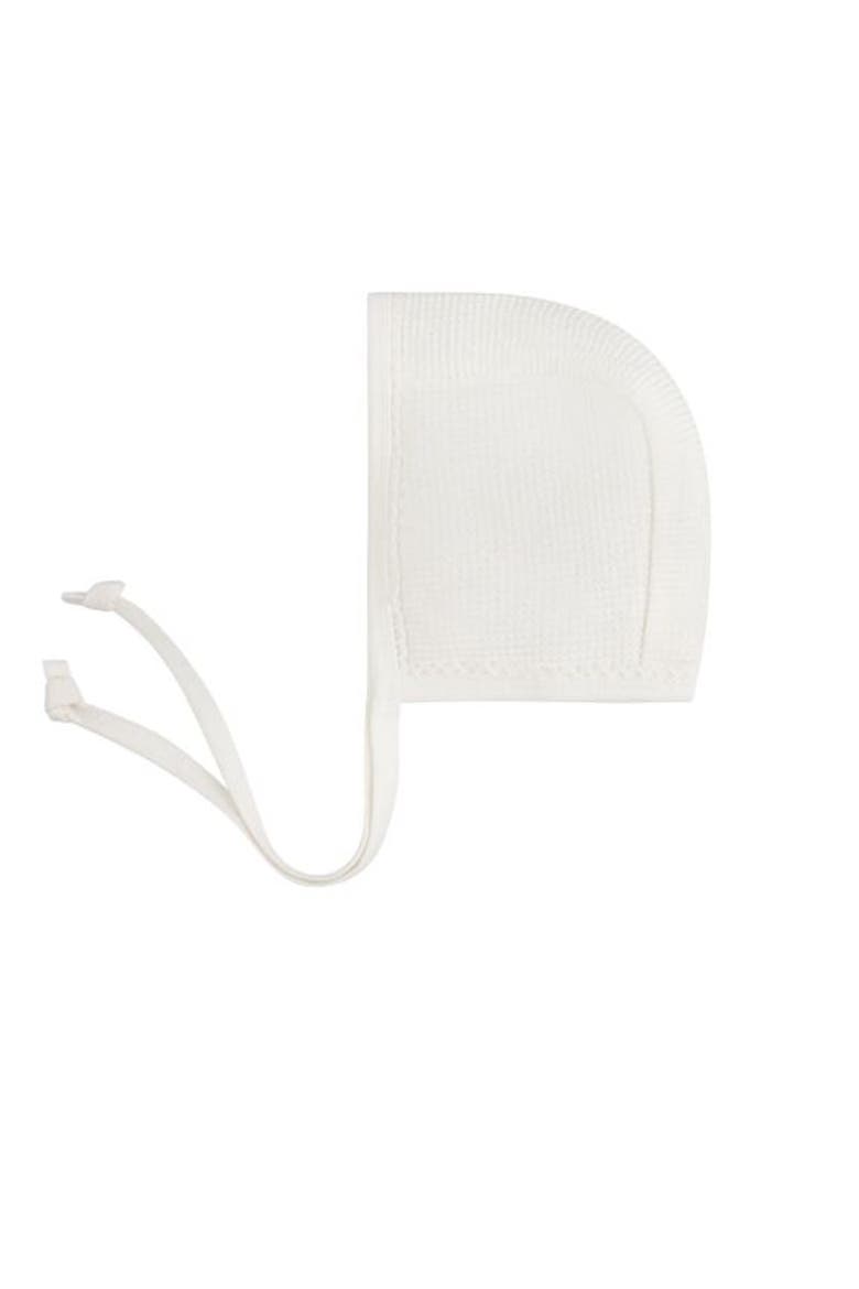 Embroidered Collar Collection - Bodysuit + Overalls + Bonnet, Alternate, color, Ivory Girl