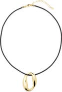 ARGENTO VIVO Abstract Pendant Cord Necklace