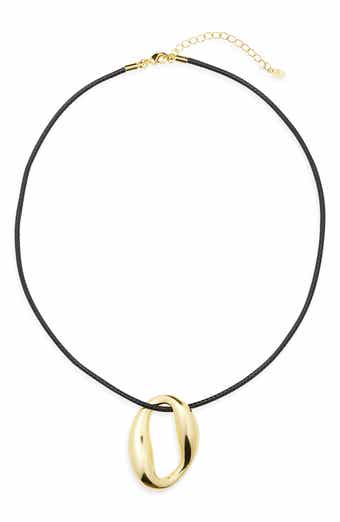 ARGENTO VIVO Abstract Pendant Cord Necklace