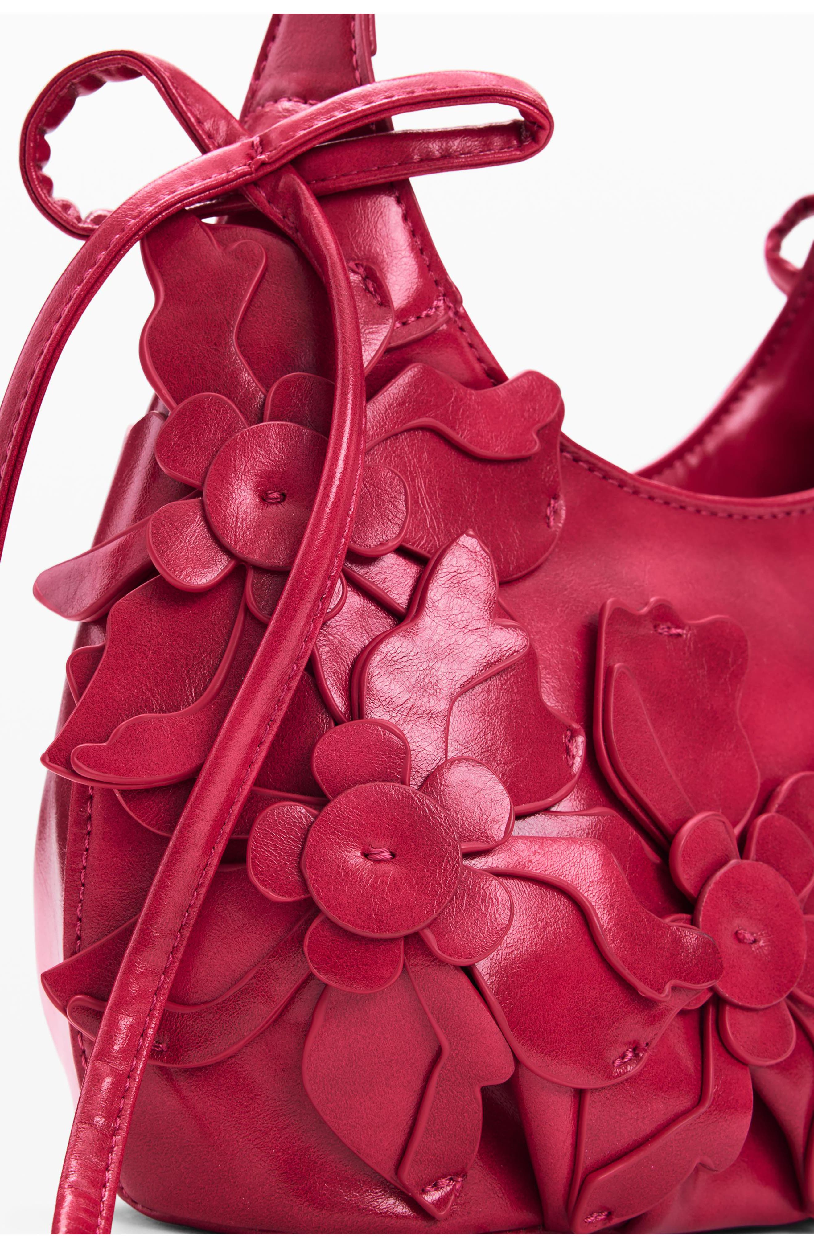 Desigual Faux Leather Shoulder Bag, Alternate, color, Red