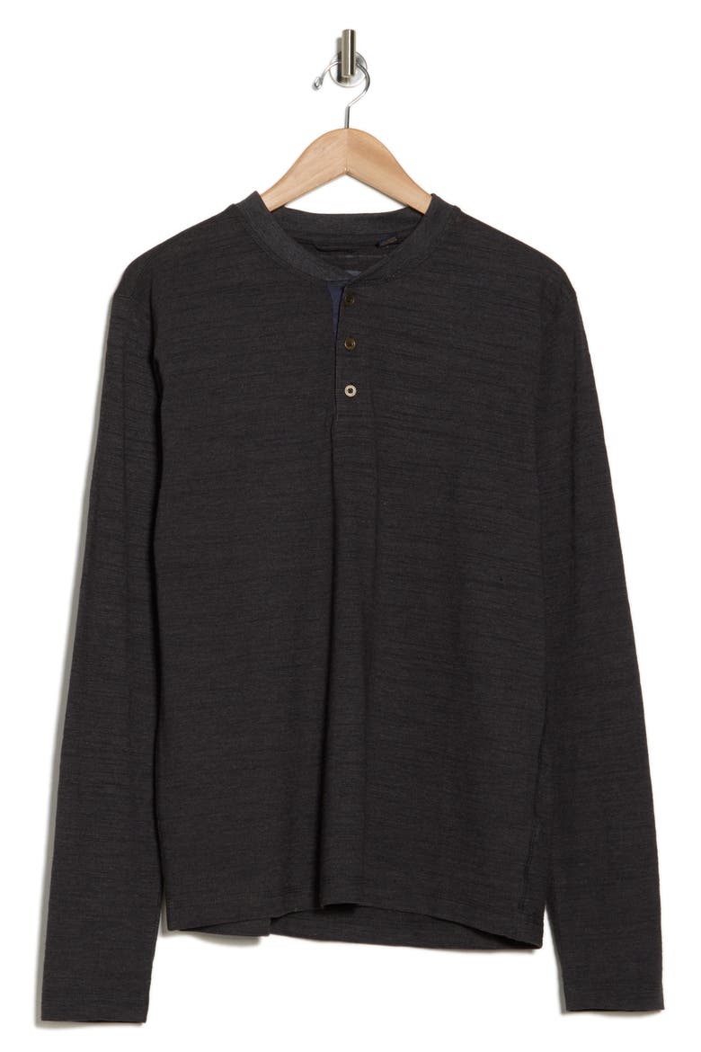 Slub Jersey Knit Long Sleeve Henley, Alternate, color, CHARCOAL HEATHER