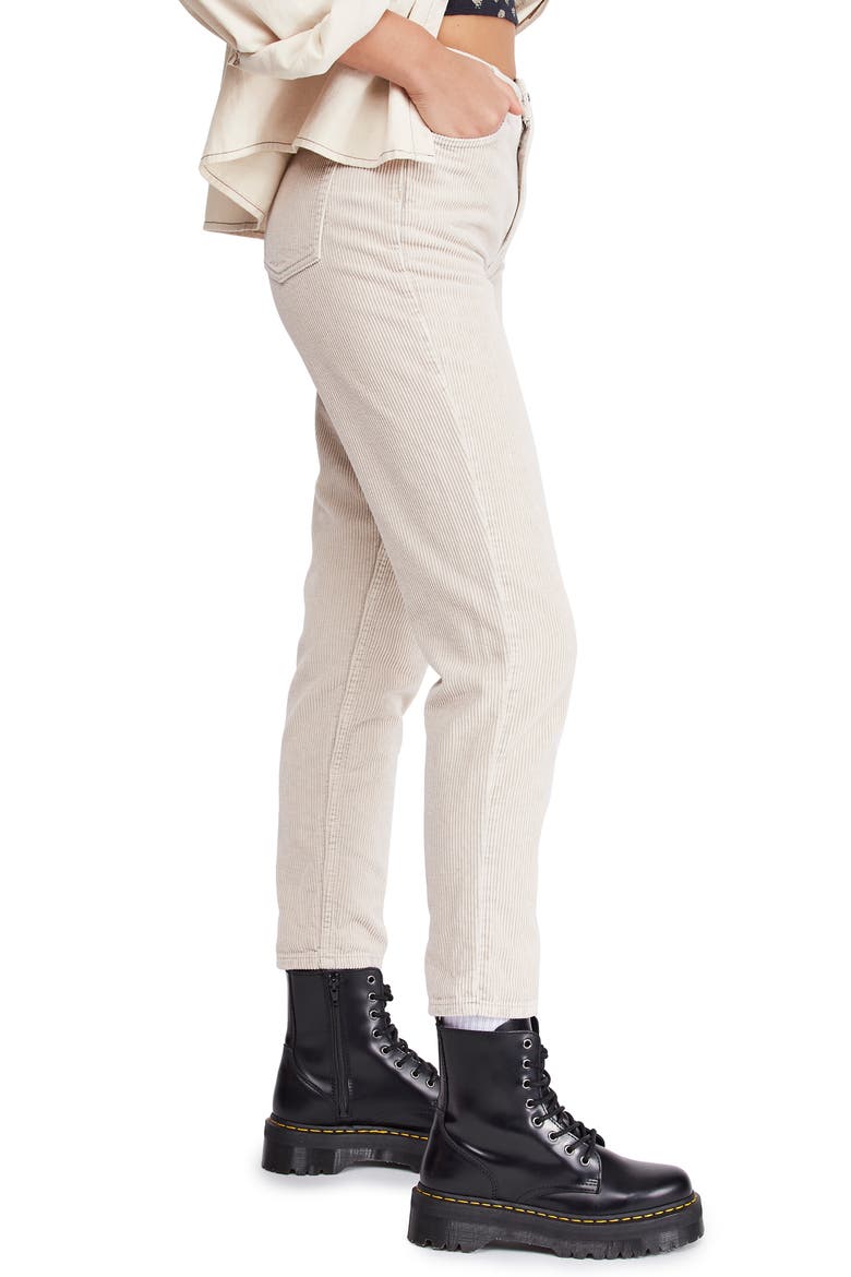 Mom Corduroy Pants, Alternate, color, WINTER STONE