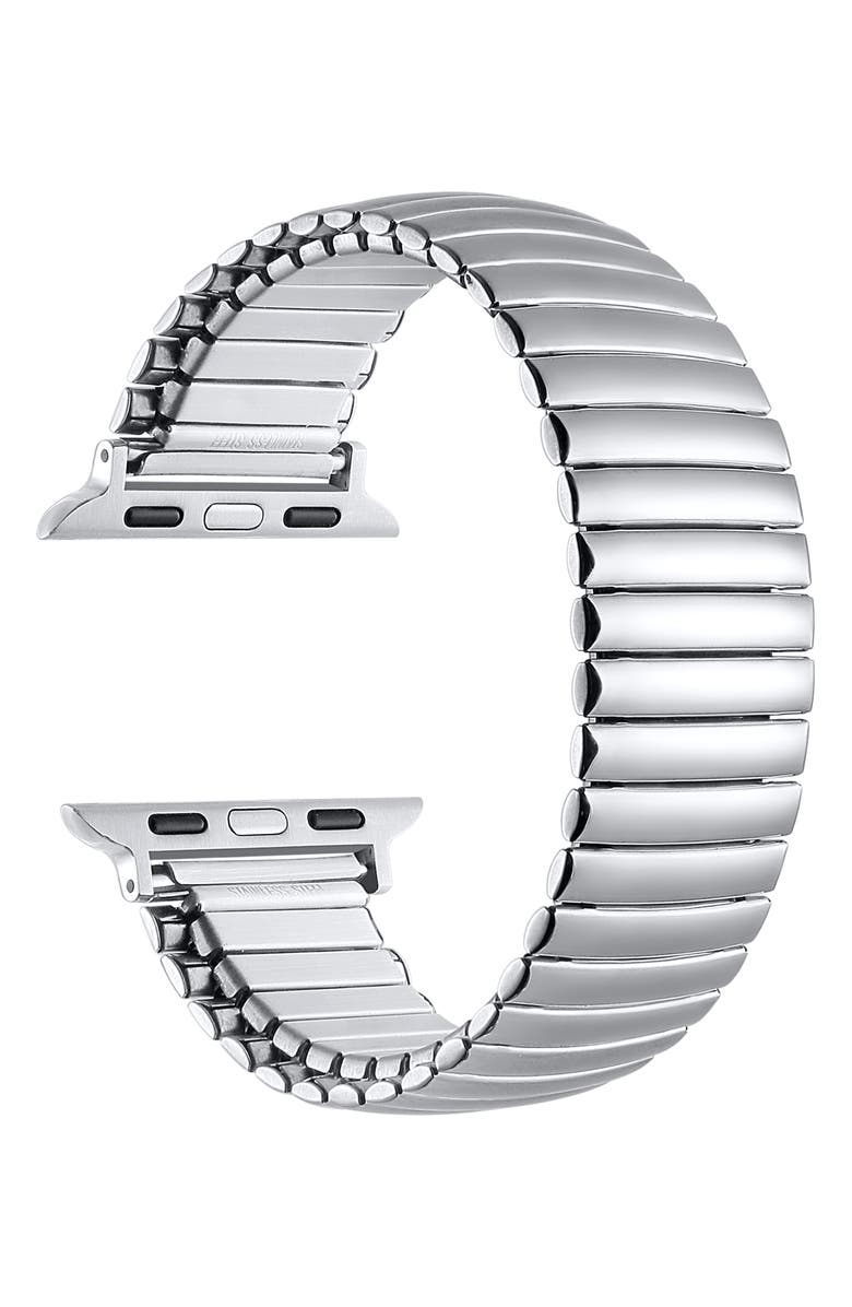 The Posh Tech Slink 42mm Apple Watch<sup>®</sup> Stretch Watchband, Alternate, color, Silver