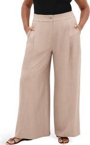City Chic Luci Pleated Wide Leg Pants