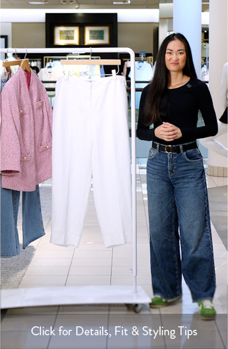 Linen Blend Pull-On Pants, sales video thumbnail