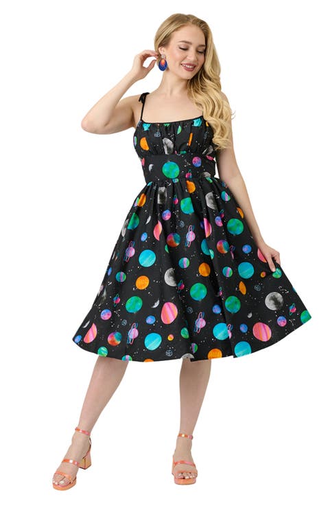 1950s Cotton Swing Dress