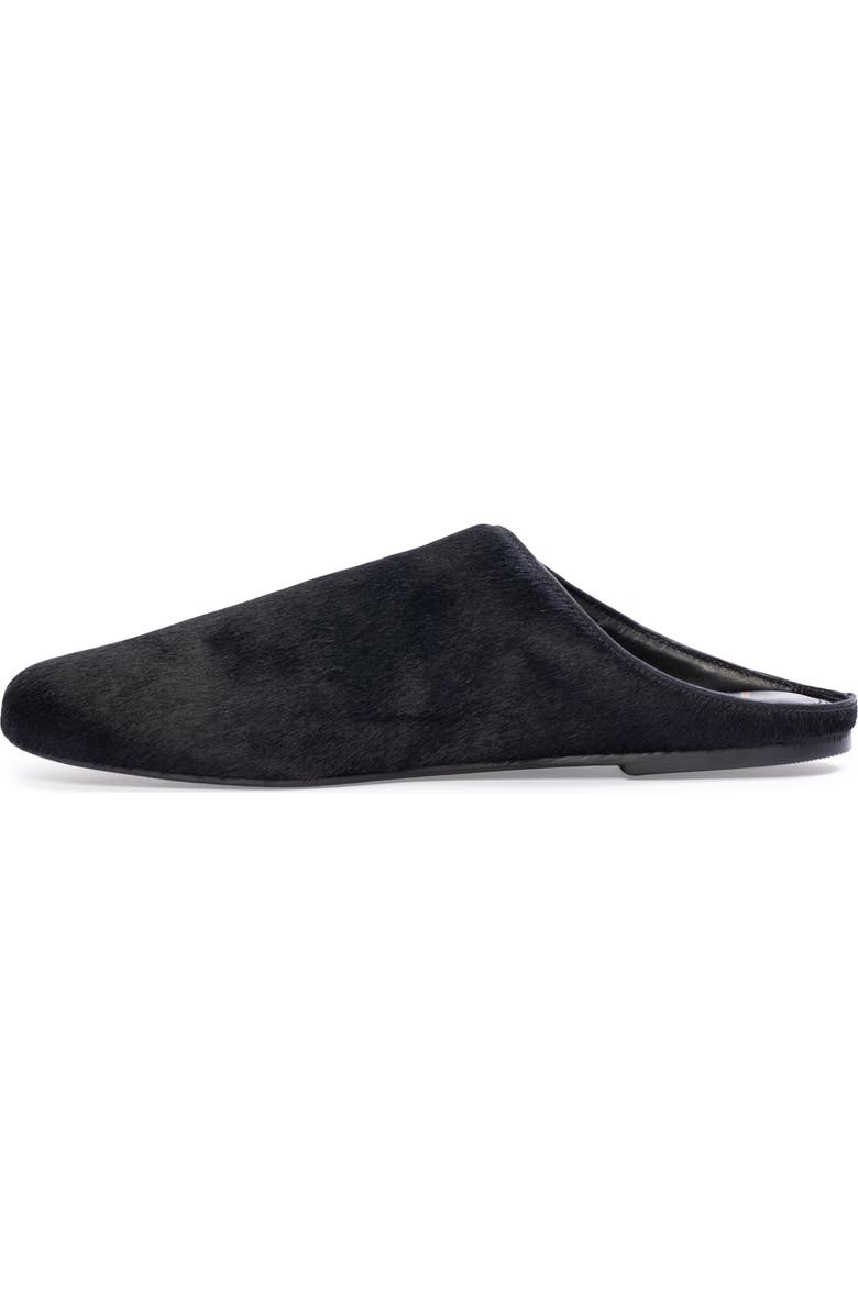 BLACK SUEDE STUDIO Arie Ponyhair Slipper, Alternate, color, Black Pony Hair