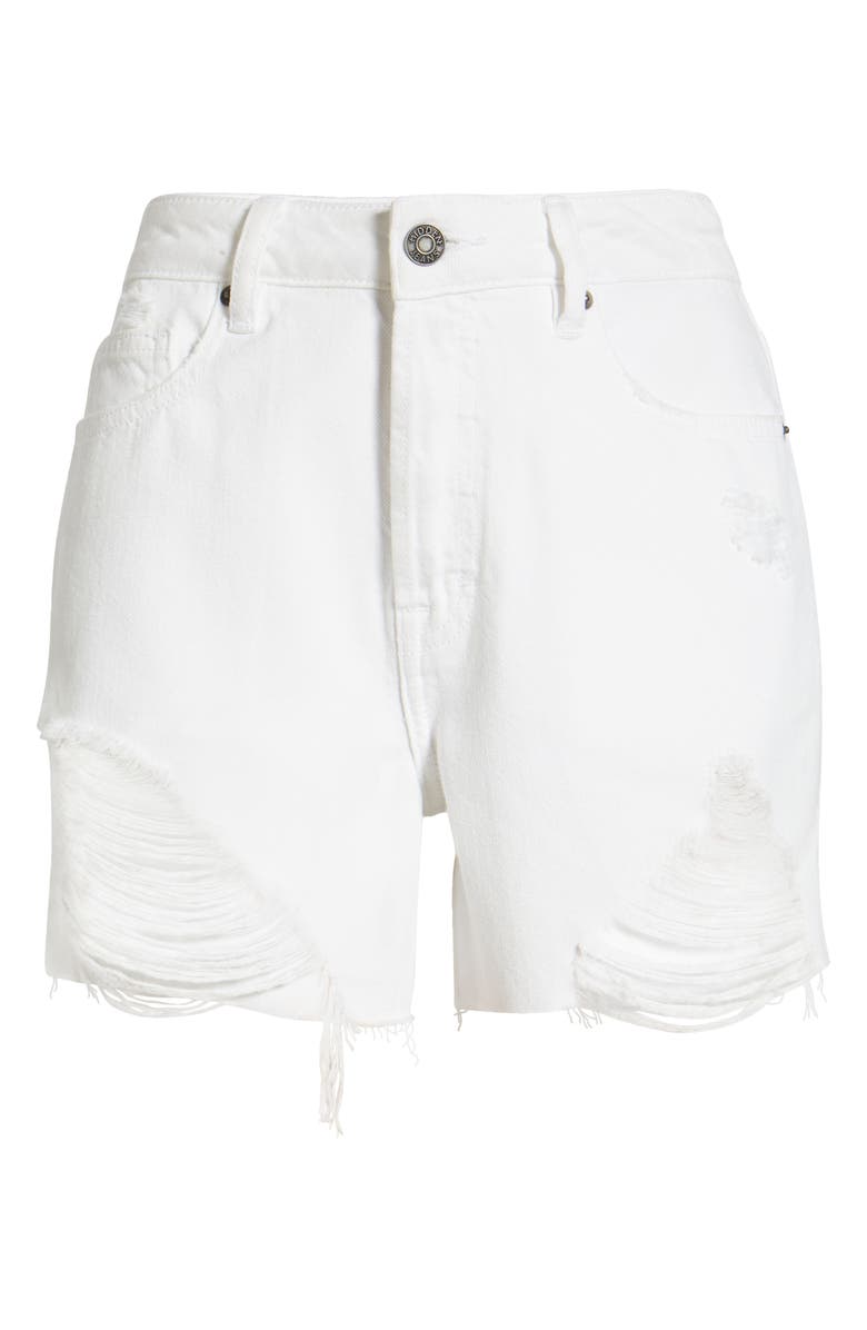 HIDDEN JEANS Distressed Side Slit Cutoff Denim Shorts, Alternate, color,