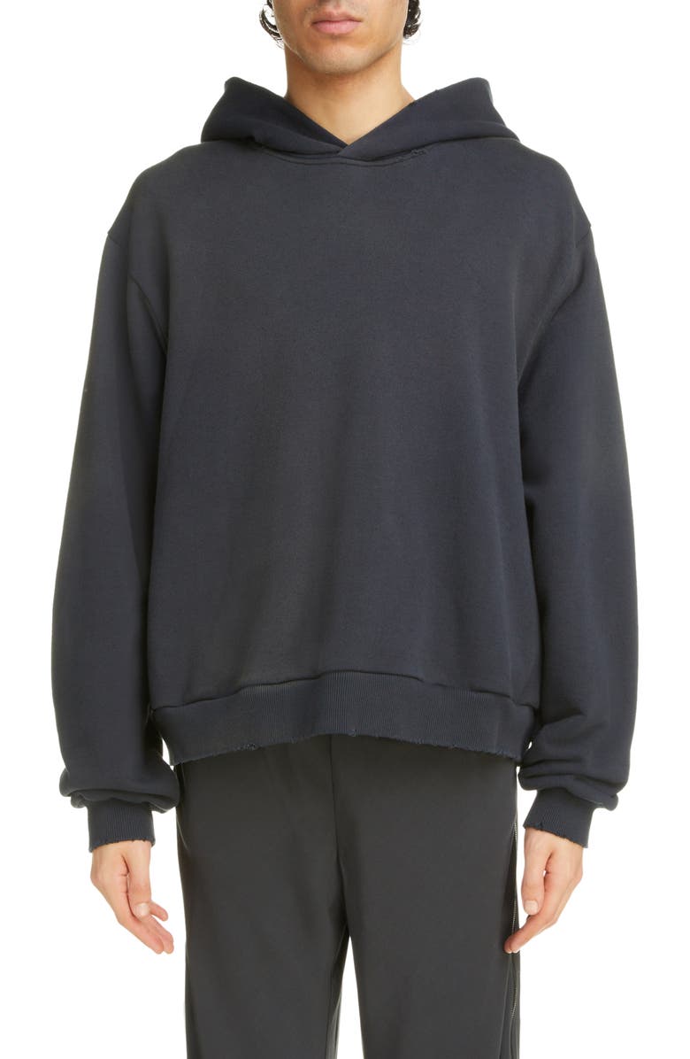 Acne Studios Stockholm Oversize Distressed Graphic Hoodie, Main, color, 
