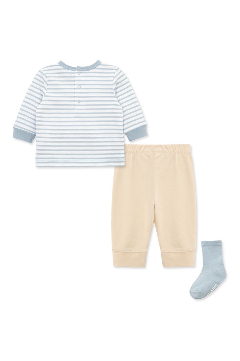 Woof Stripe Shirt, Joggers & Socks Set, Alternate, color, TAN