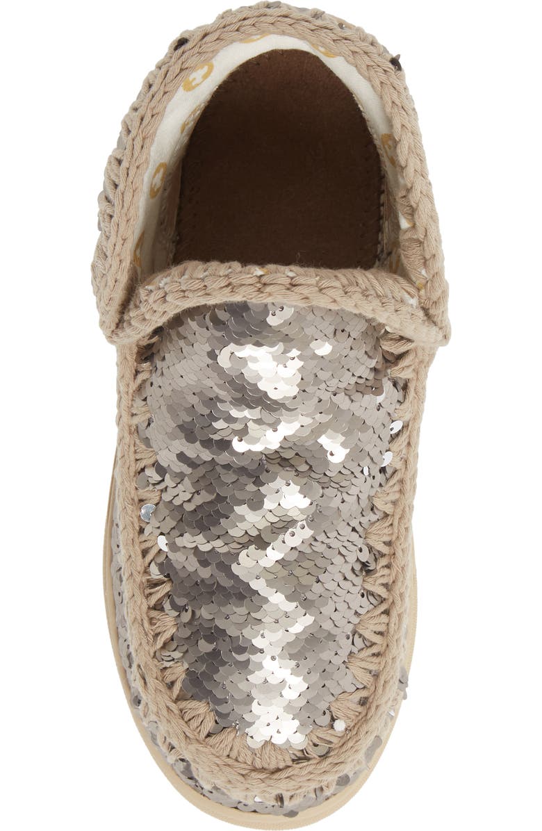 Mou Summer Eskimo Sequin Sneaker Boot, Alternate, color,