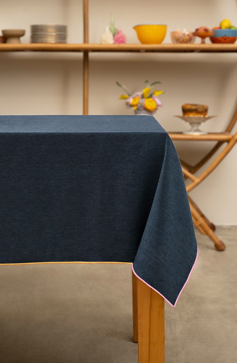 ATELIER SAUCIER Rainbow Denim Small Tablecloth, Alternate, color,