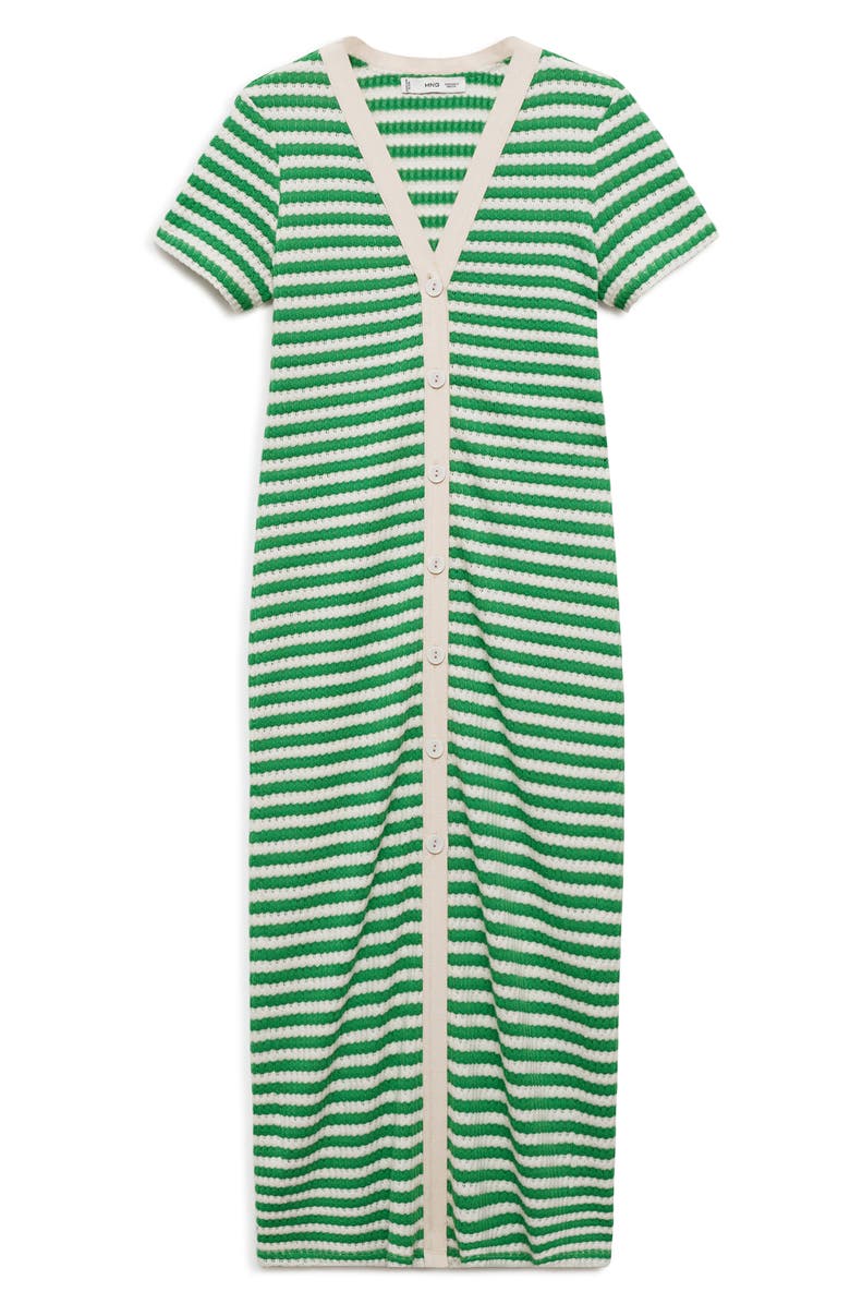 MANGO Stripe Crochet Midi Dress, Alternate, color,