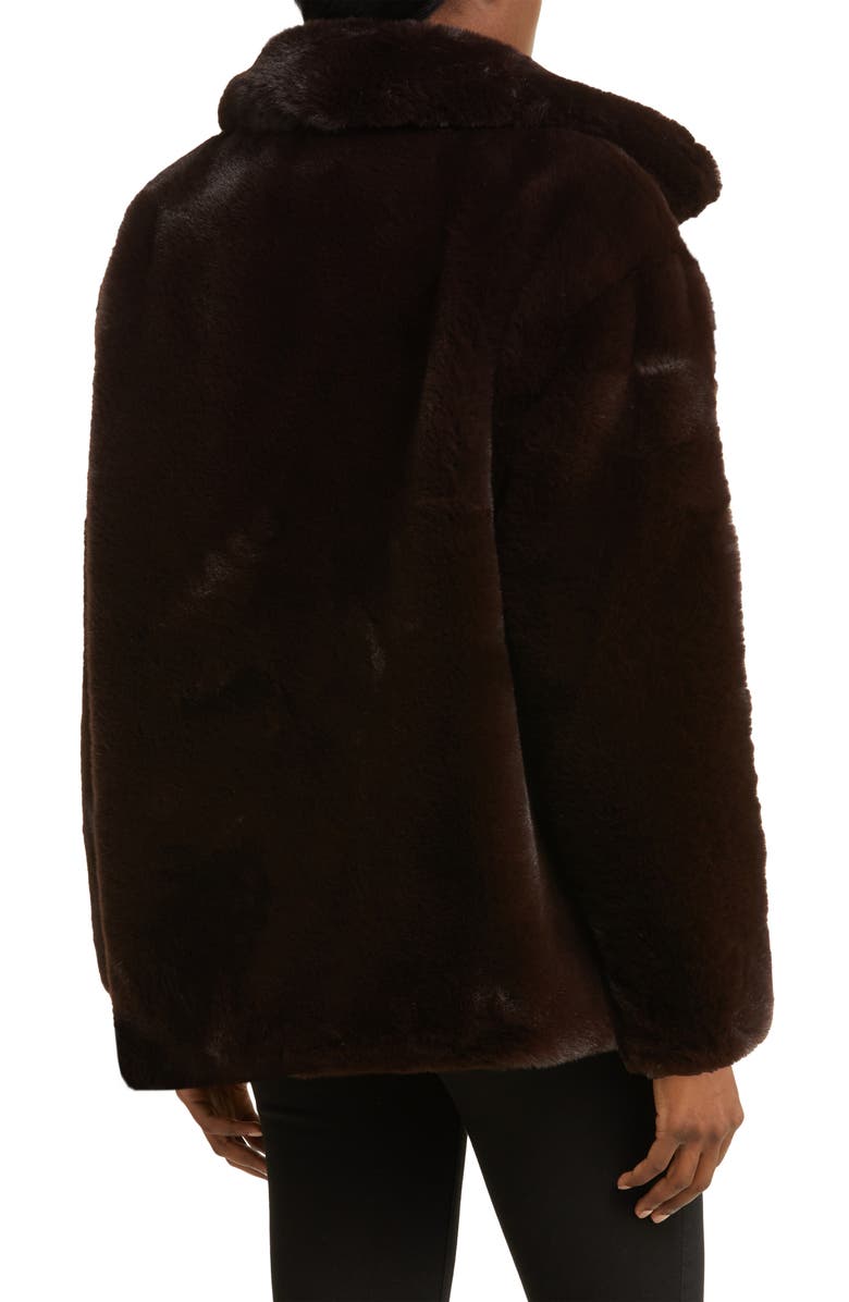 BLANKNYC Faux Fur Coat, Alternate, color, Americano