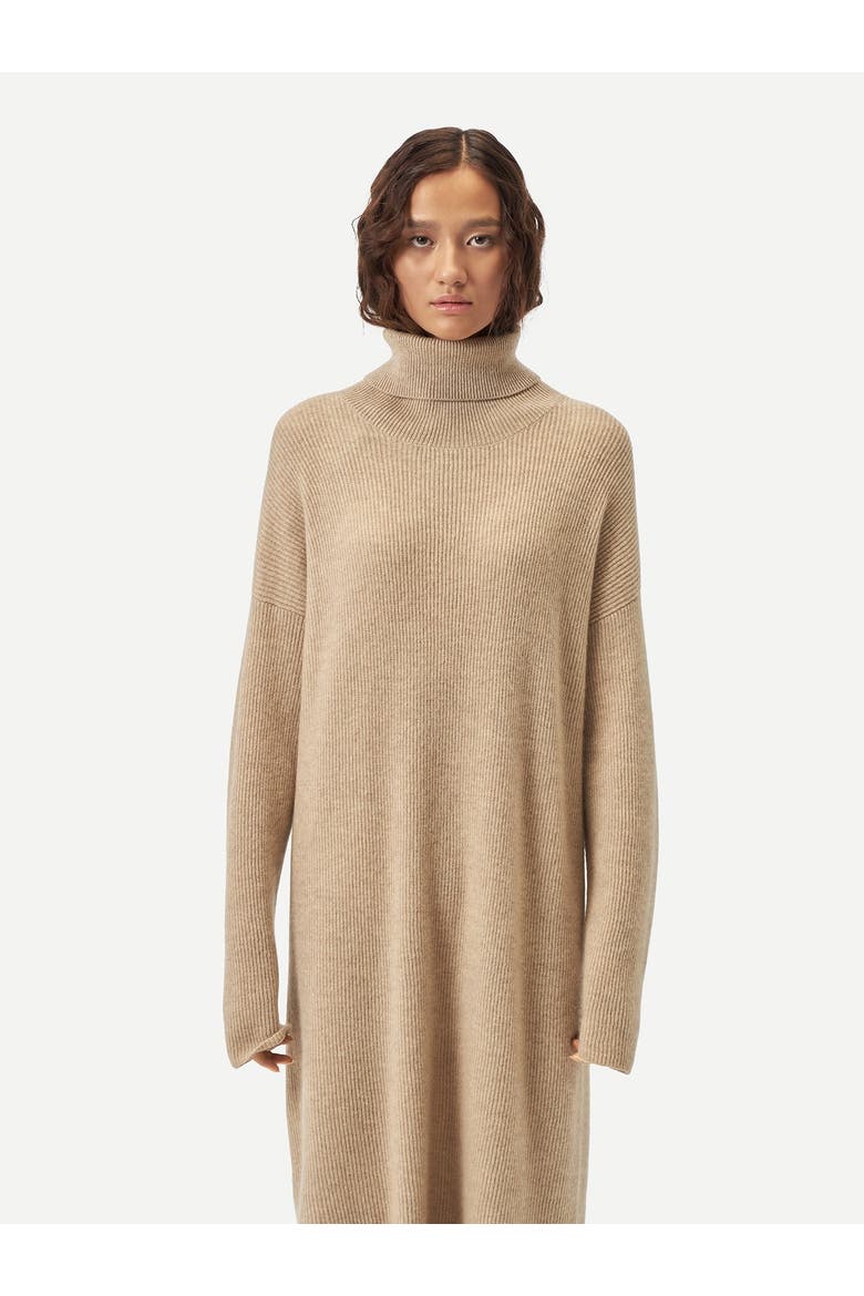 Cashmere Turtleneck Dress, Main, color, warm grey