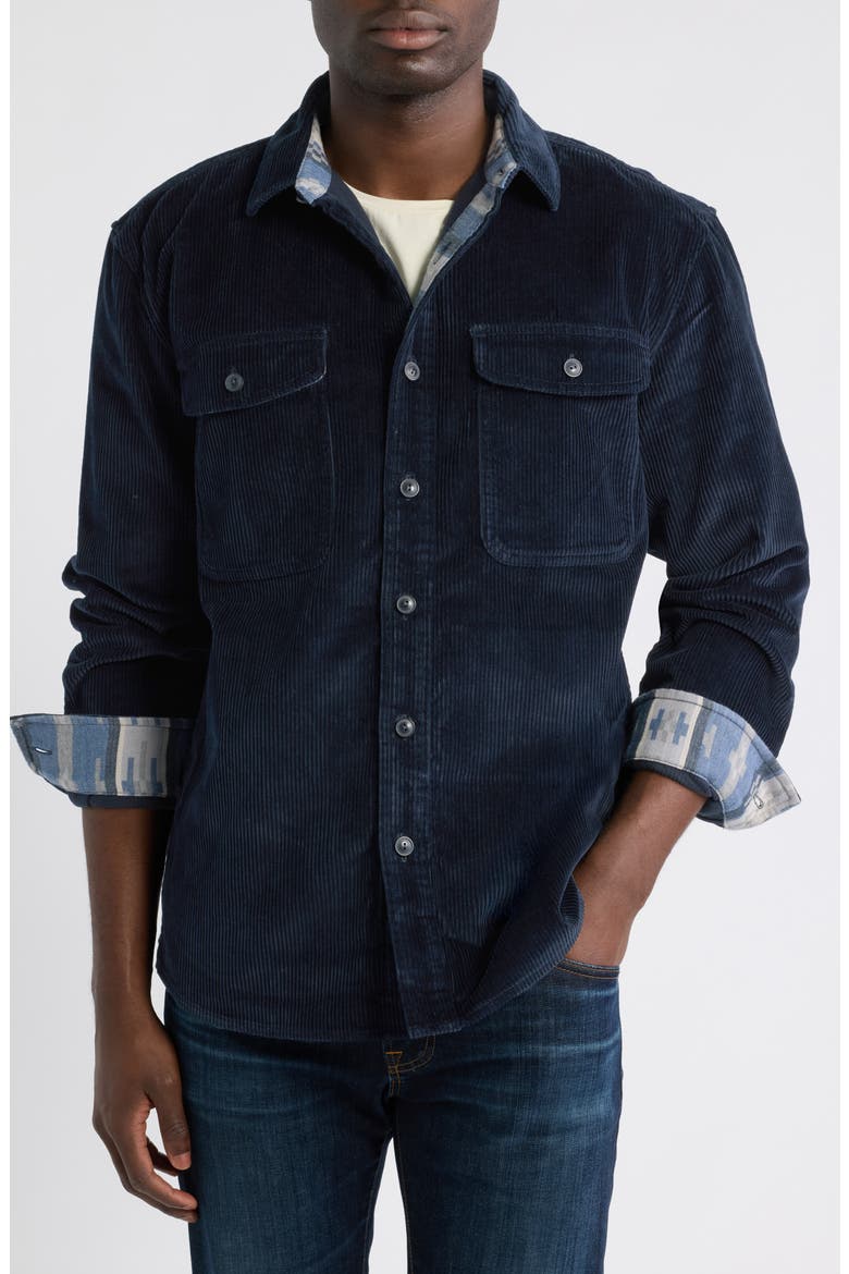 Belmont Cotton Corduroy Overshirt, Alternate, color, NAVY/ PAINTED HILLS