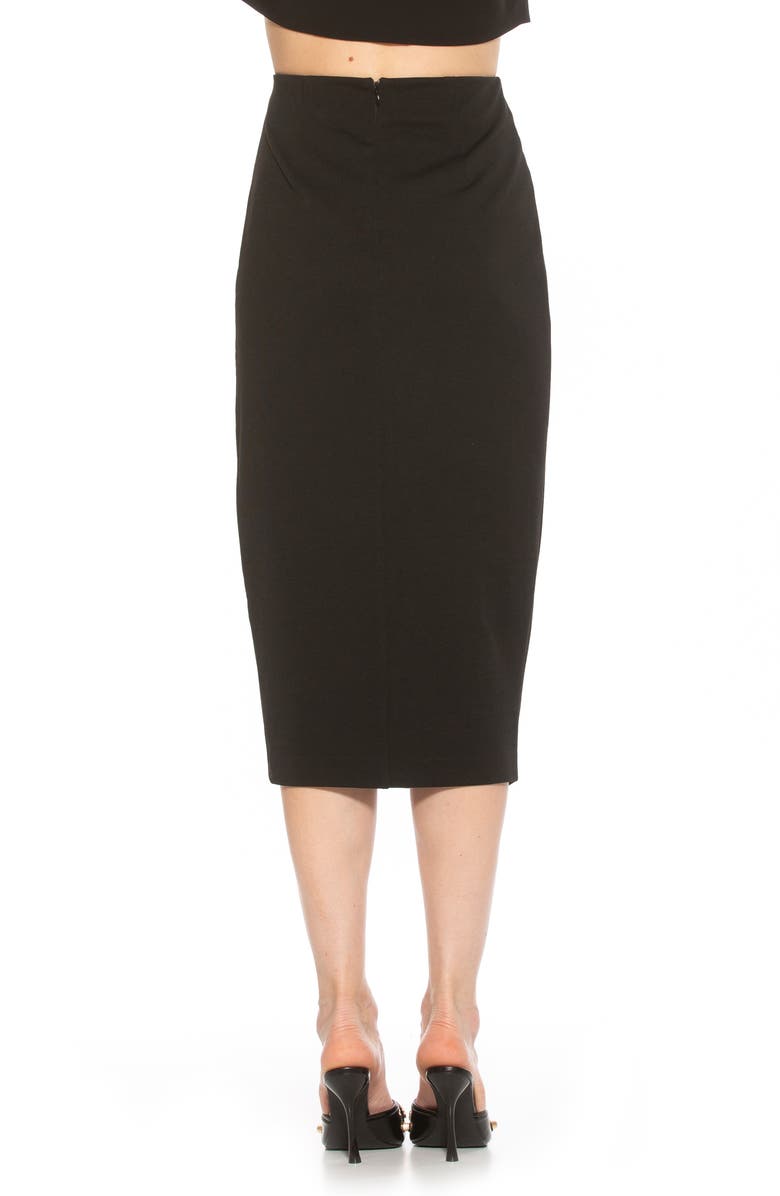 Alexia Admor Zayla Ruched Pencil Skirt, Alternate, color, Black