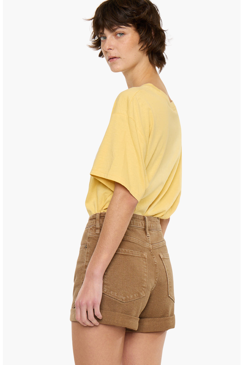 Clara High Rise Mom Shorts, Alternate, color, Mocha