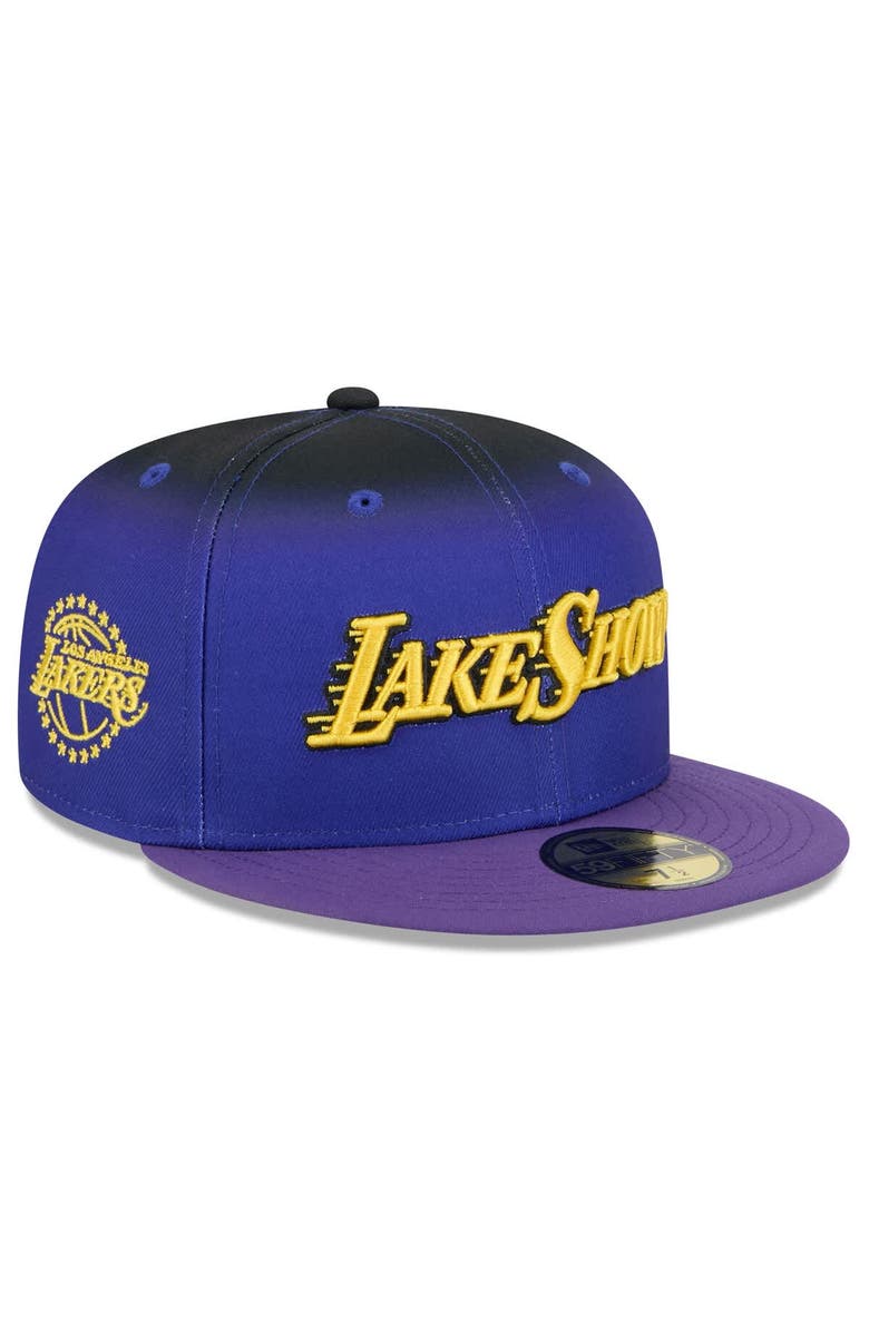New Era Men's New Era  Purple Los Angeles Lakers 2024/25 City Edition 59FIFTY Fitted Hat, Main, color, 