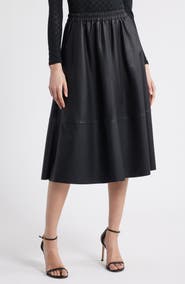 NIKKI LUND Agnes Faux Leather A-Line Skirt