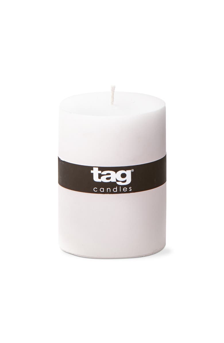 tag Chapel White Pillar Paraffin Wax Candle Set of 6 Unscented, Alternate, color, White