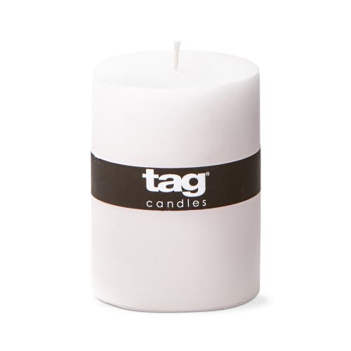 Tag Chapel White Pillar Paraffin Wax Candle Set Of 6 Unscented In White