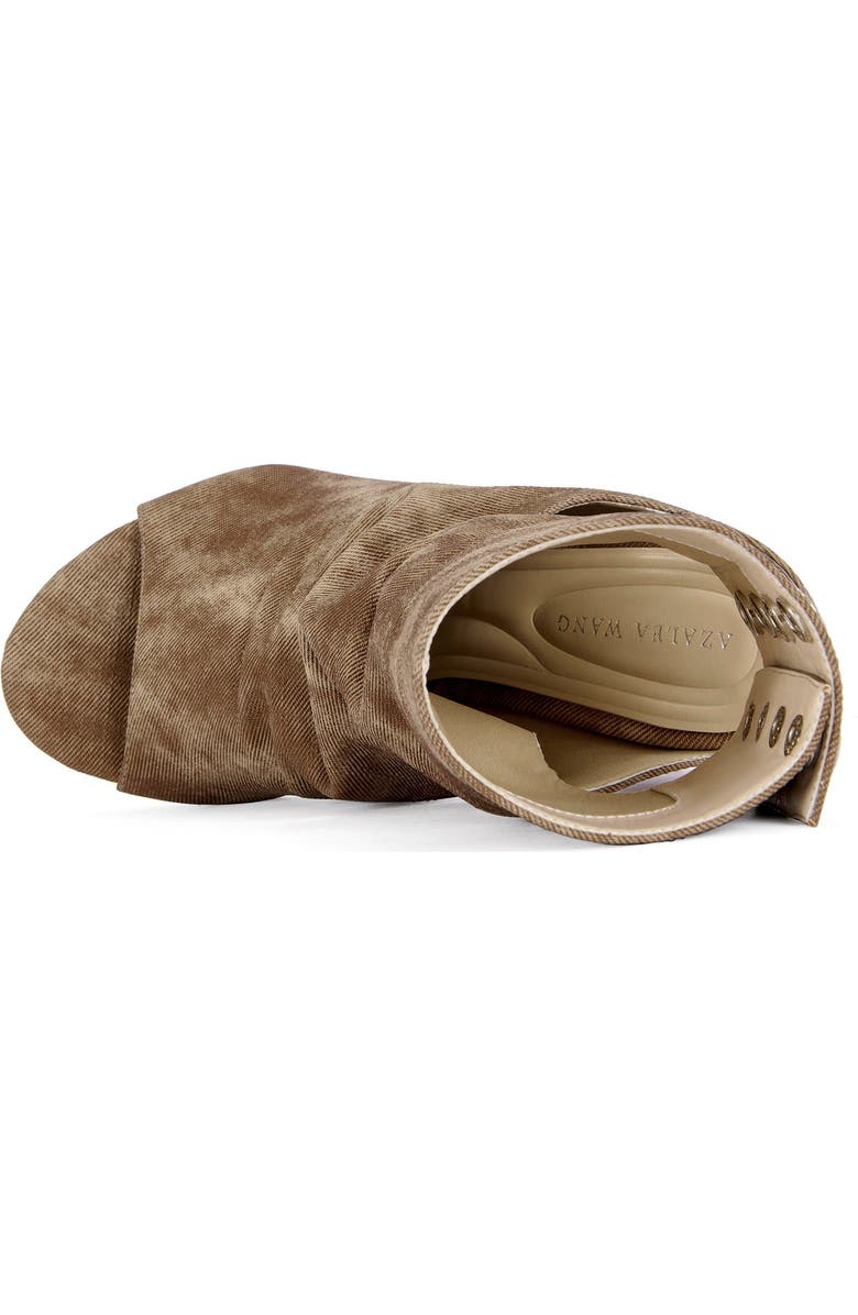 AZALEA WANG CIRCOS-BLACK WEDGE SANDAL BOOTIE - BLACK / 8 / WEDGE, Alternate, color, Brown