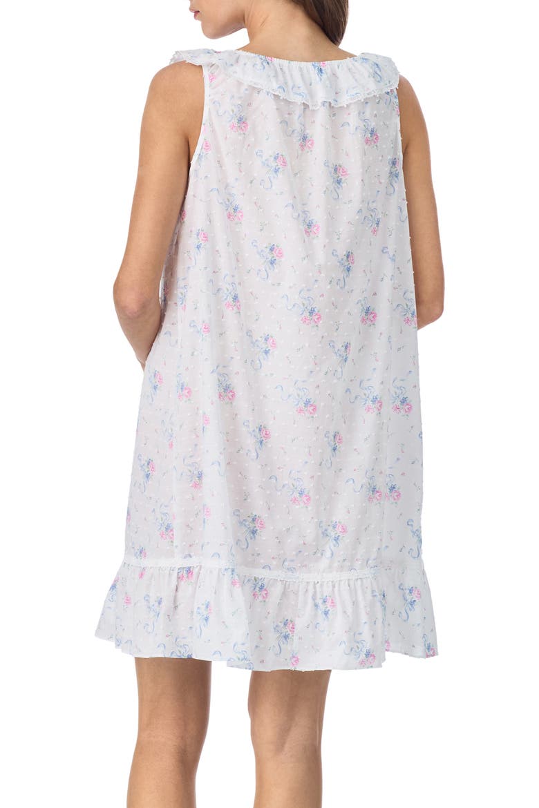 Swiss Dot Cotton Chemise Nightgown, Alternate, color, PINK BOUQUET