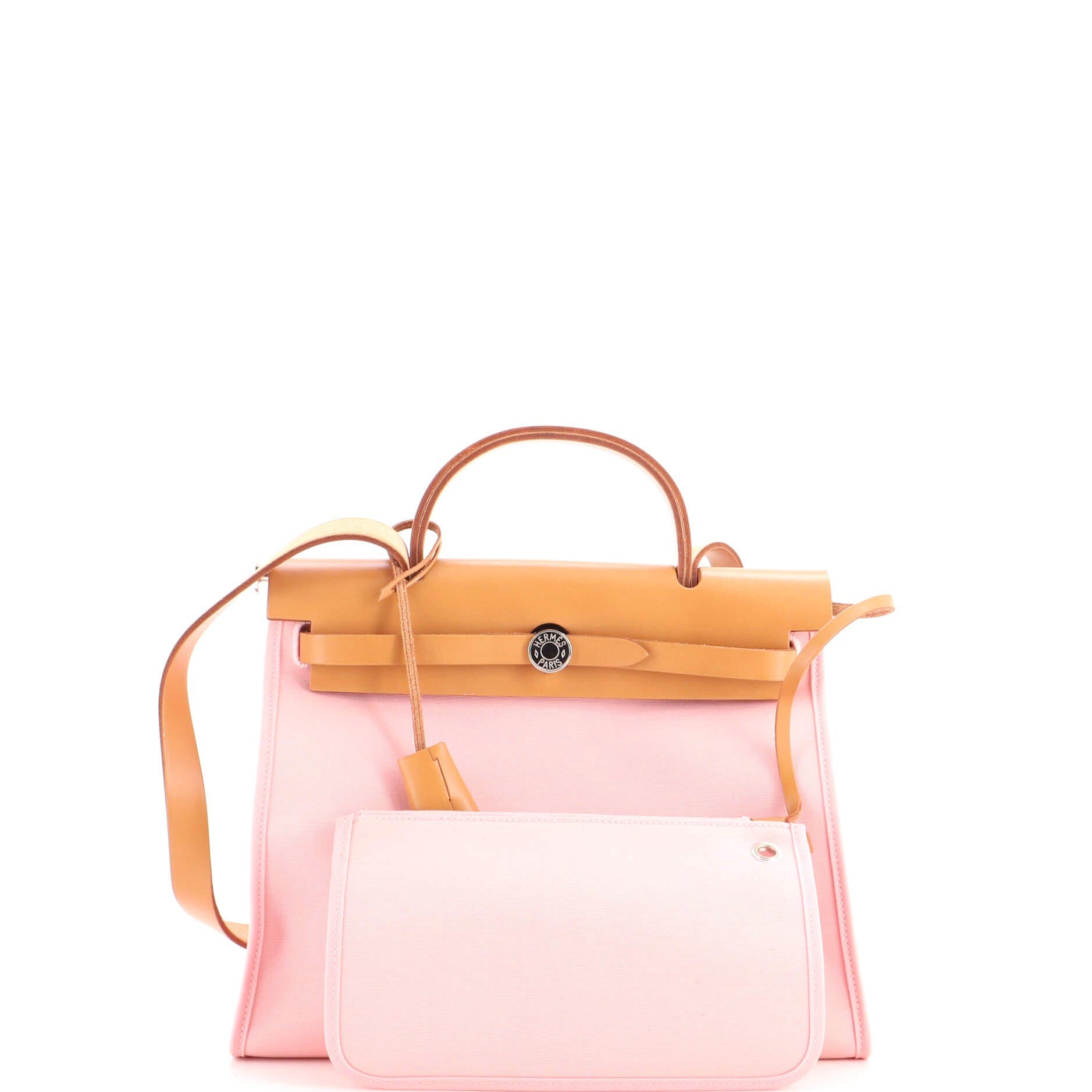 Herbag Zip Leather and Toile 31, Alternate, color, Pink