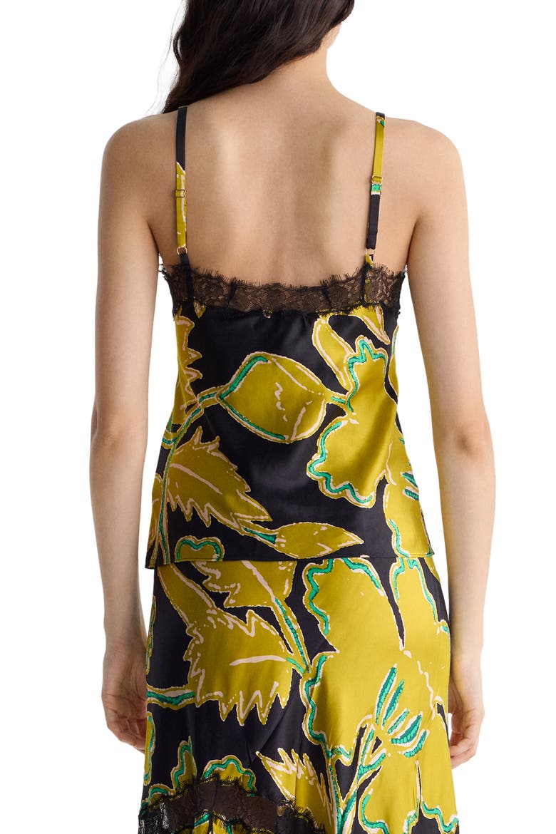 Camille Lace Trim Cami, Alternate, color, CERA FLOWER GIANT BRINE