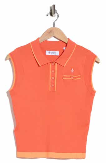 Sleeveless Cropped Polo Sweater