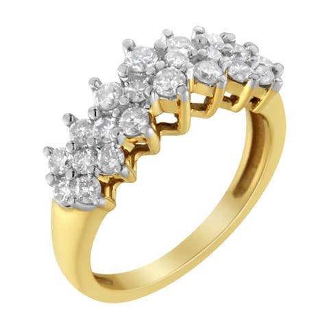 10K Yellow Gold 1.0 Cttw Round Diamond Ring