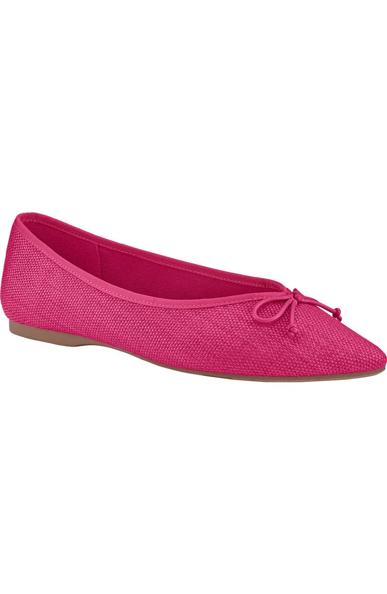 Birdies Goldfinch Pointed Toe Ballet Flat, Main, color, Raspberry Raffia
