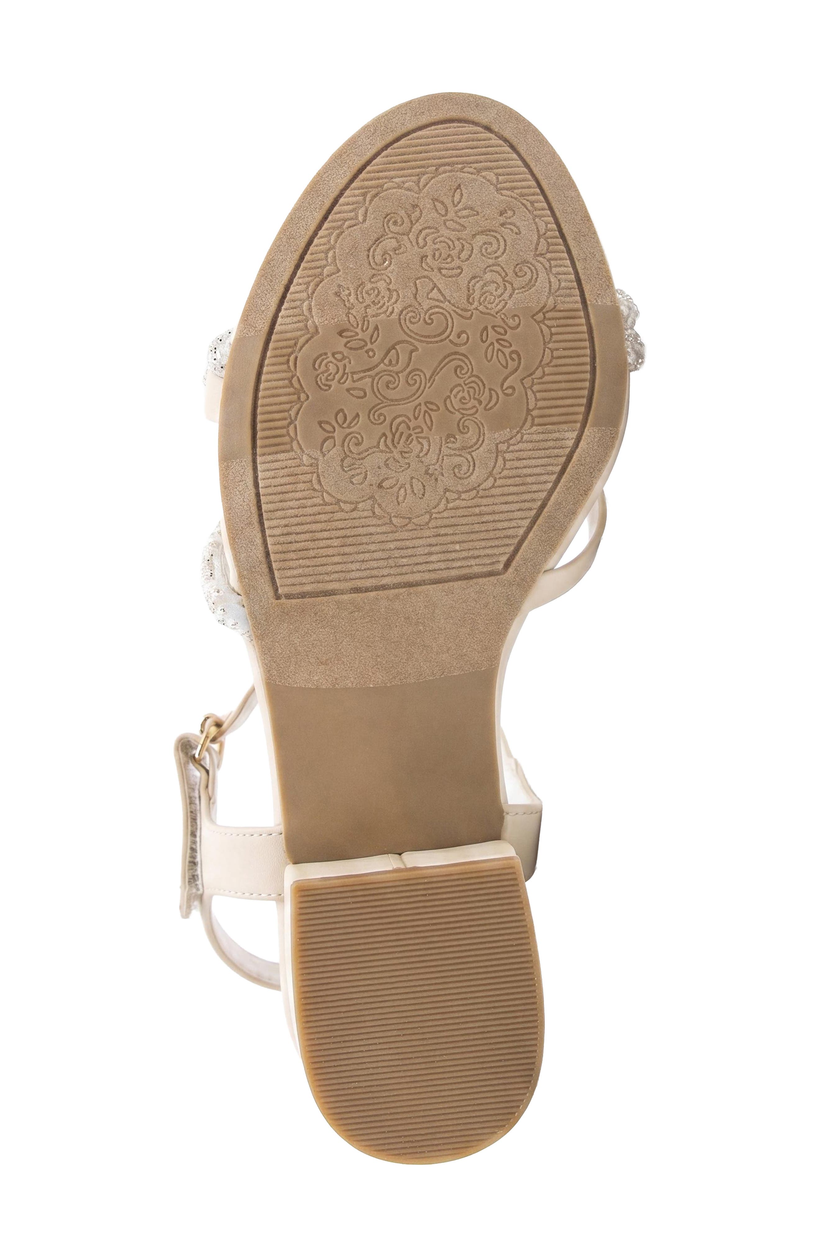 Kids' Nonilou Rhinestone Sandal, Alternate, color, BONE MULTI