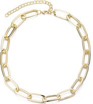 Adornia Chunky Paper Clip Chain Necklace
