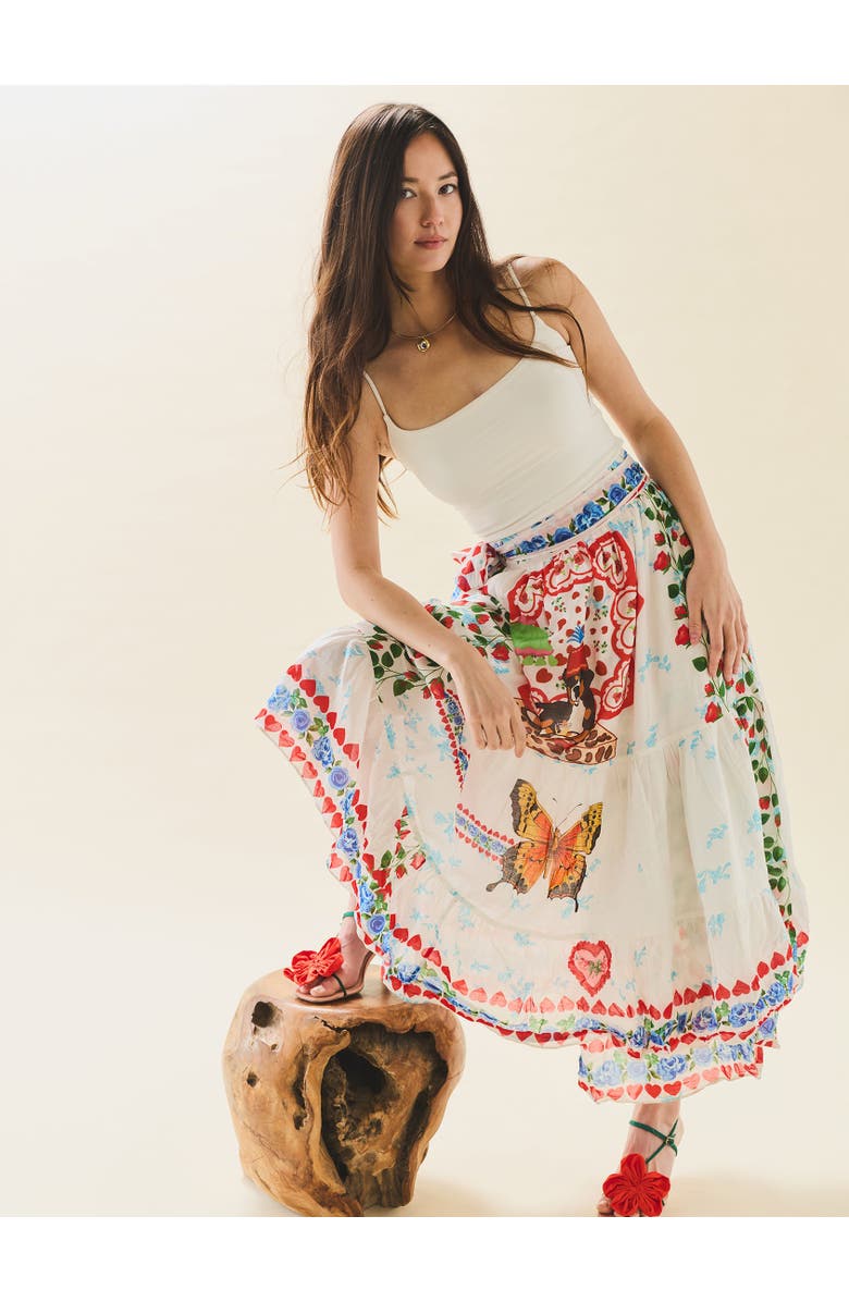 Eddy Alfie Wrap Skirt, Main, color, Alfie White