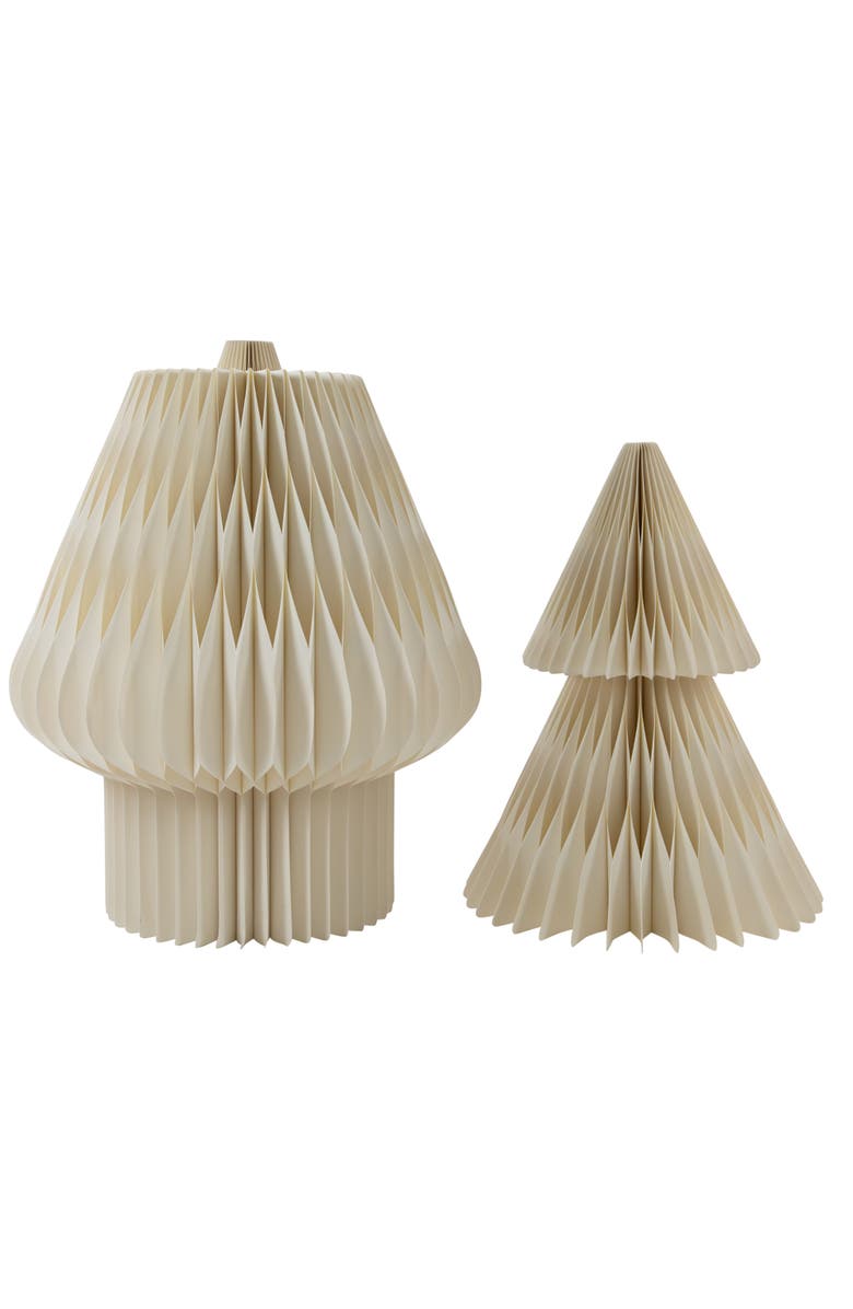 Northlight Tall Paper Accordion Honeycomb Foldable Christmas Tree - 4' - Cream, Alternate, color, 