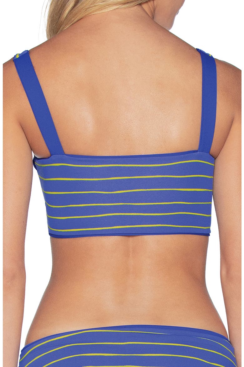 Dazzling Lace-Up Reversible Bikini Top, Alternate, color, PACIFIC BLUE