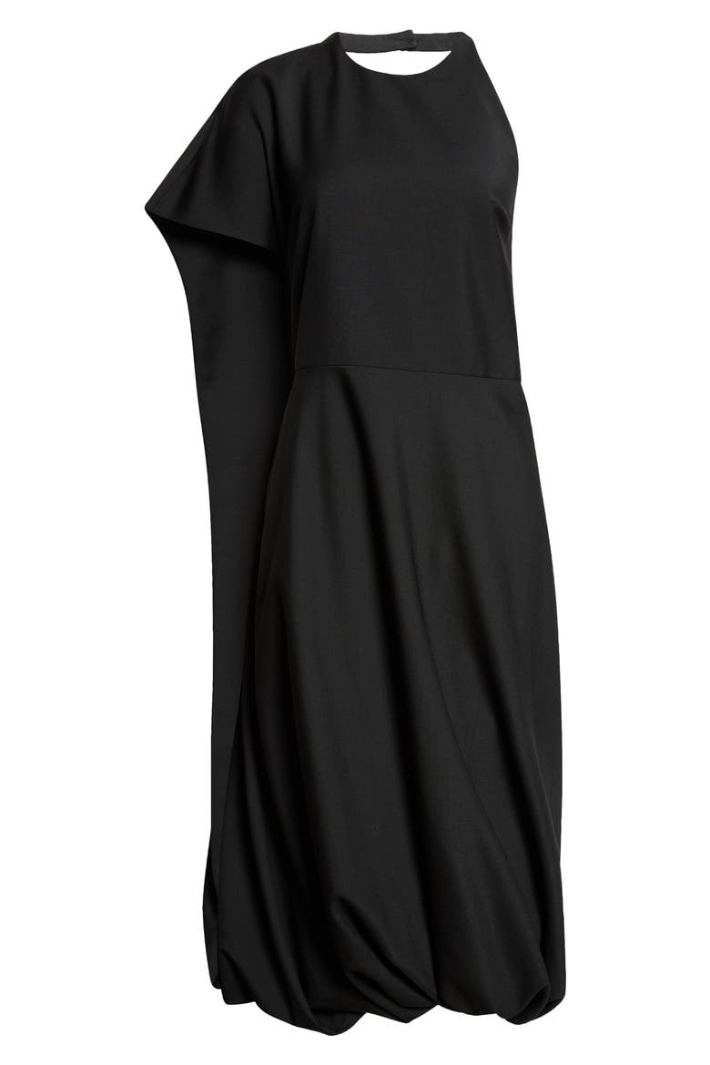 Twisted Cape Dress, Main, color, BLACK