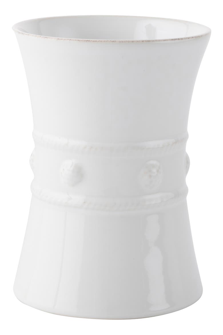 'Berry and Thread' Ceramic Utensil Crock, Main, color, WHITEWASH