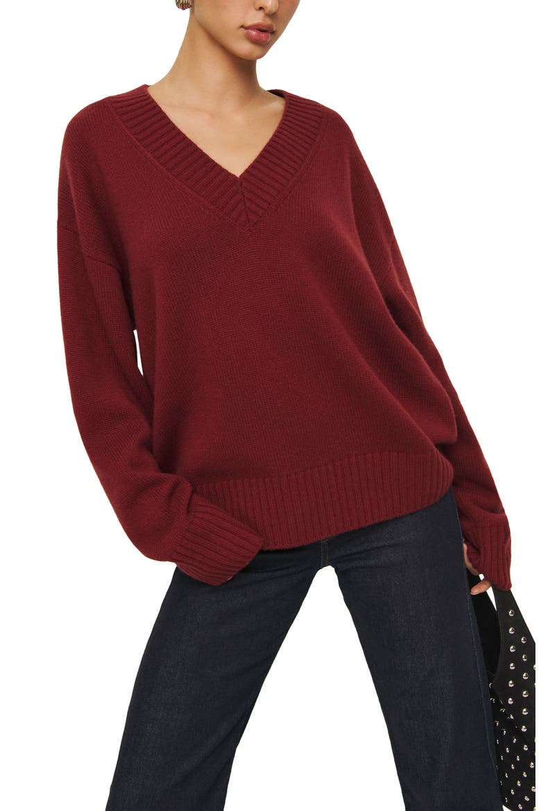 Jadey Oversize Cashmere Sweater, Main, color, CHIANTI