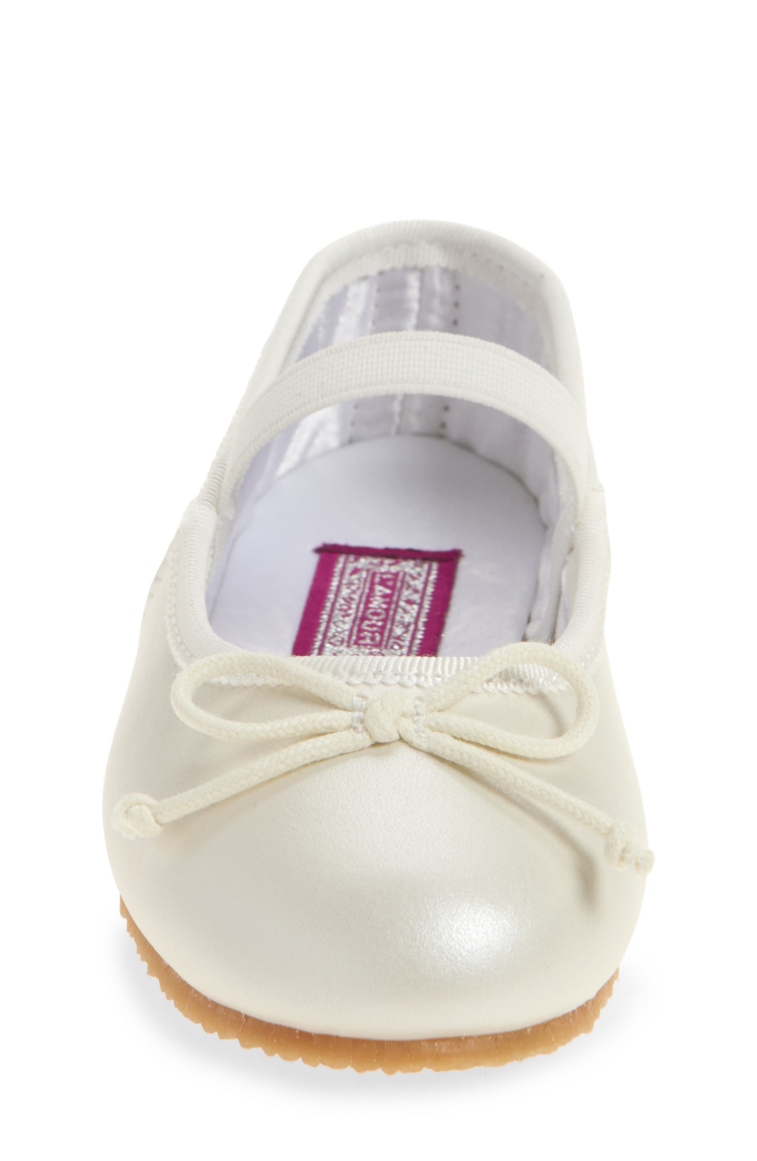 L'AMOUR Kids' Alia Ballerina Flat, Alternate, color, White