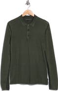 John Varvatos Dune Long Sleeve Cotton Polo