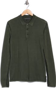 John Varvatos Dune Long Sleeve Cotton Polo