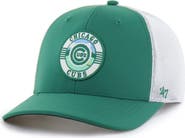 '47 Men's '47 Kelly Green/White Chicago Cubs Elevated Greens Adjustable Trucker Hat