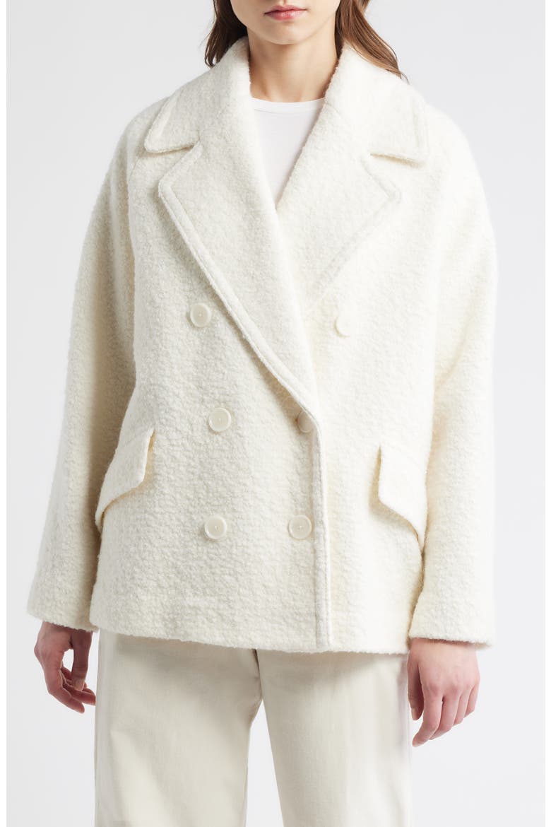 Cabani Textured Double Breasted Jacket, Alternate, color, OPEN WHT