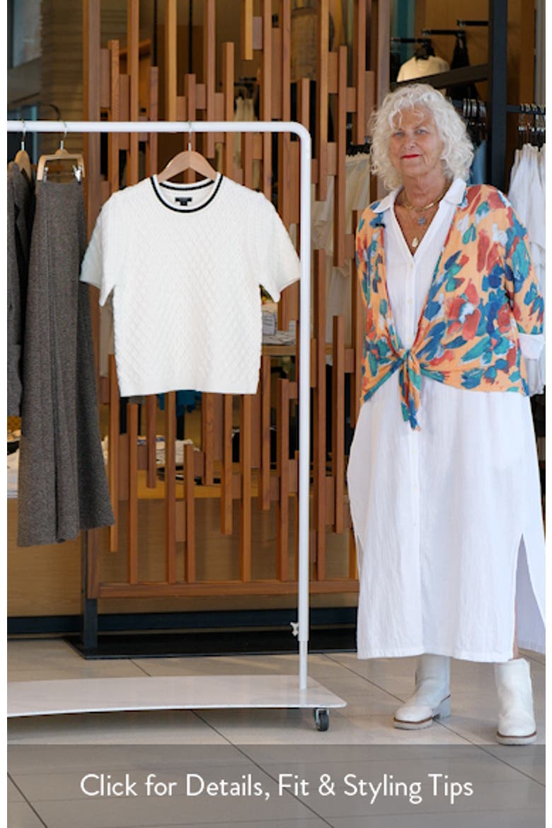 Diamond Stitch Short Sleeve Sweater video