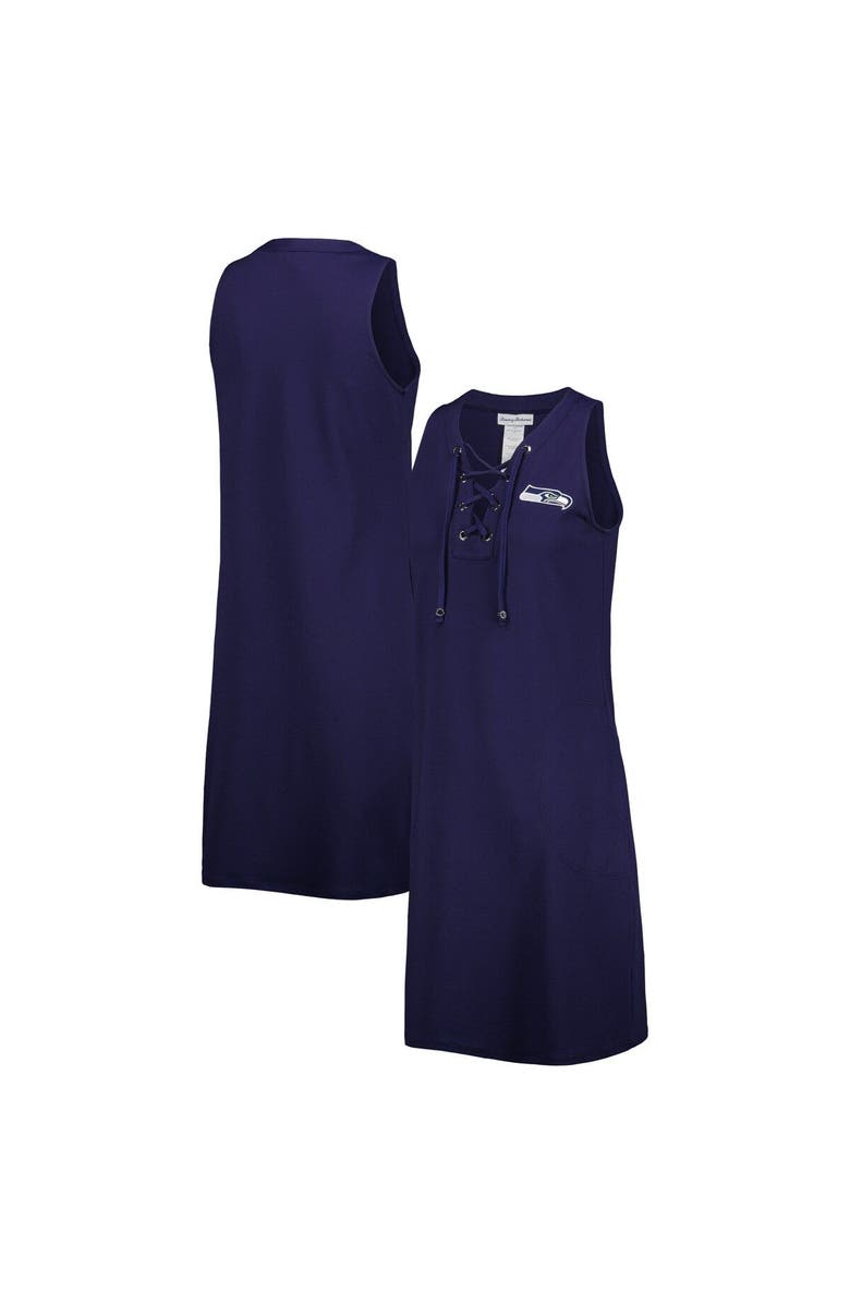 Tommy Bahama Women's Tommy Bahama College Navy Seattle Seahawks Island Cays Lace-Up Dress, Main, color, Navy