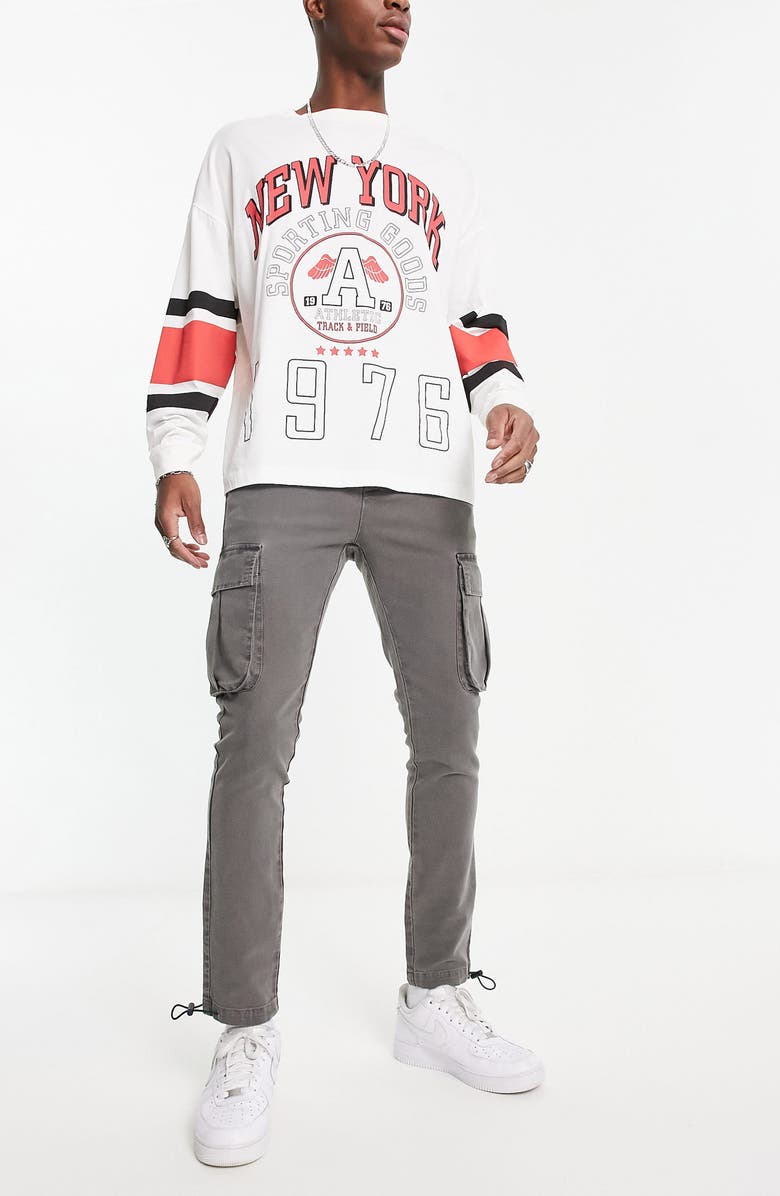 ASOS DESIGN Skinny Cargo Pants, Alternate, color,